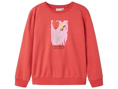 Name It sweatshirt spiced coral with floral print  